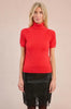 Short sleeve turtleneck red by Molly Bracken