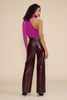 Cleo faux leather pant wine by Lucy Paris