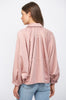 Gathered hem dolman slv bomber jacket mauve by Fate
