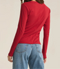 Sirena rib long sleeve tee haute red by Z supply