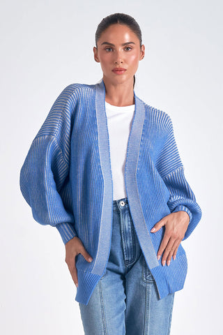 Ribbed sweater cardigan by Elan