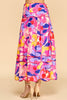 Multi color red button skirt by TCEC