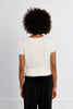 Fuzzy white sweater short sleeve  by Molly Bracken