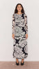 Eden mesh maxi black cream by Mink Pink
