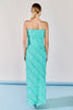 Strapless ruffled maxi aquamarine by Endless Rose