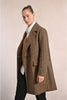 Brown black herringbone coat by Molly Bracken
