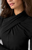 Long sleeve wrap neck knit top by Liverpool