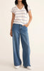 Striped modern vneck tee oceanside by Z Supply