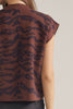 Brown and black animal print sweater by Entro