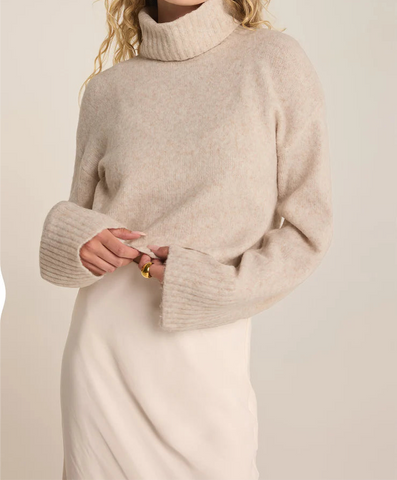 Ursa sweater top light oatmeal heather by Z Supply