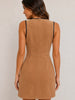Decorative bow detail faux sleeveless dress by Fate