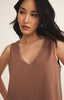 Sloane vneck top teakwood by Z Supply