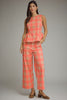 Camel and pink plaid top by Entro