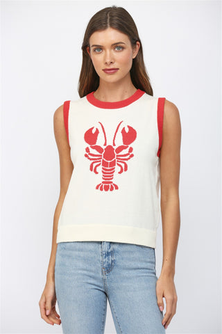 Sleeveless knit sweater top by Fate