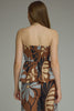 Strapless floral top and pant set brown by Entro