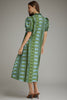 Olive and turquoise print midi by Entro