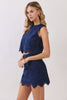 Navy lace skirt set by TCEC