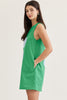 Green with Blue Flower Detail Dress