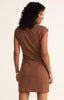 Camino textured mini dress teakwood by Z Supply