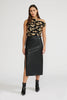 Cade faux leather skirt black by Lucy Paris