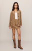 Perri suede mini skirt light sand by Z Supply