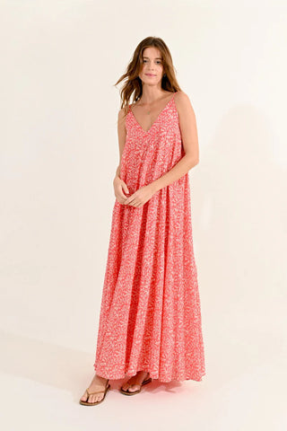 Flared dress in pink Indra by Molly Bracken