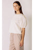 Butter modal round neck with poplin shirt ivory by Before You