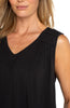 Sleeveless shirred detail knit top black by Liverpool