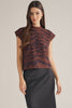 Brown and black animal print sweater by Entro