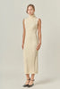 Cable knit mock neck midi dress by English Factory