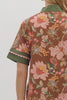 Brown fall floral mini dress by Entro