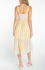 Sleeveless midi cream brown stripe by Liverpool