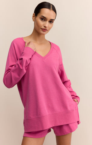 Weekender v neck island pink by Z Supply