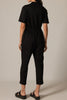 Zip front jumpsuit black by P. Cill