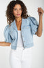 Puff sleeve cropped trucker jacket by Liverpool