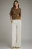 suede horse bit top brown by Entro