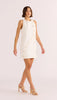 Tabitha wave button mini dress white by Mink Pink