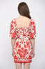 Geo and tropical print linen mini dress