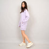 Alphie soft knit long sleeve crewneck mini dress in lavender by RD Style