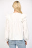 Tuck detail tassel trimmed tie neck top by Fate