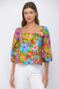 Retro floral print top by Fate