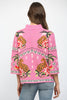 Pink tie front sweater with cheetah by Fate