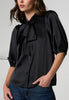 Elbow length puff sleeve woven top by Liverpool