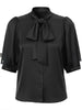 Elbow length puff sleeve woven top by Liverpool