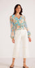 Evelyn wrap blouse in mint by mink pink