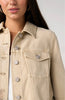 3/4 sleeve frayed flounce jacket khaki by Liverpool