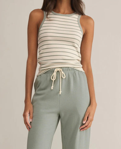 Hadley Striped Tank in Sage Green by Z Supply