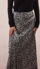 Silver and black animal print maxi skirt by Molly Bracken