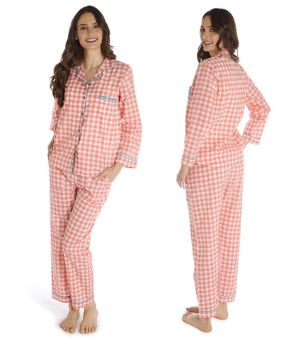 Gingham pajamas by Twos Company