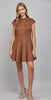 High neck faux suede dress by Fate